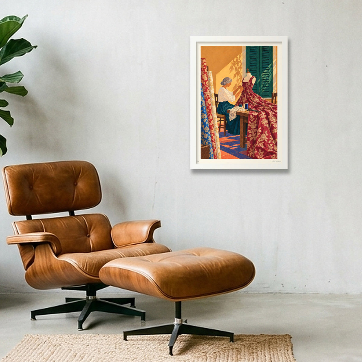Fil de seda · A3 · White frame