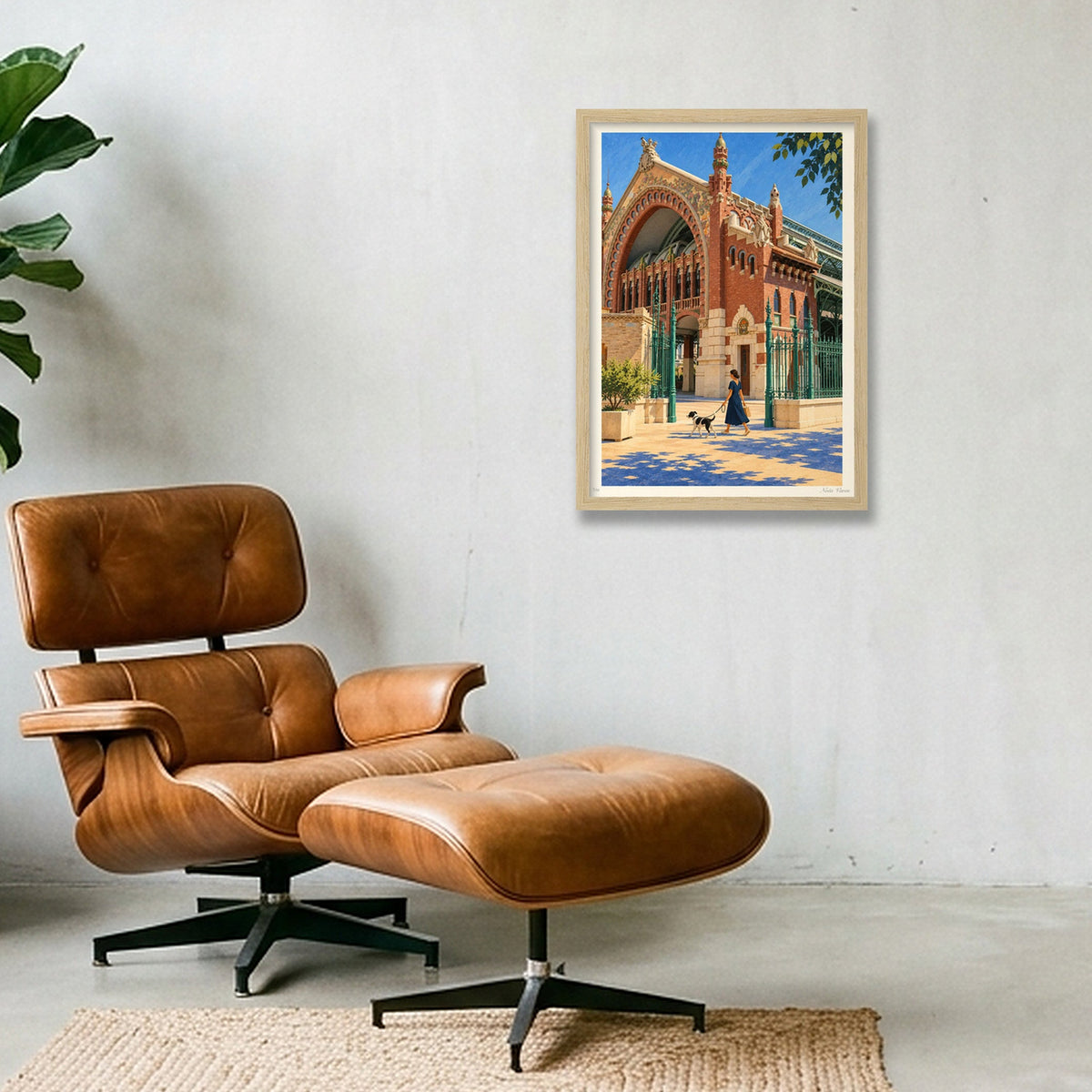 Un matí a Colón · A3 · Oak frame