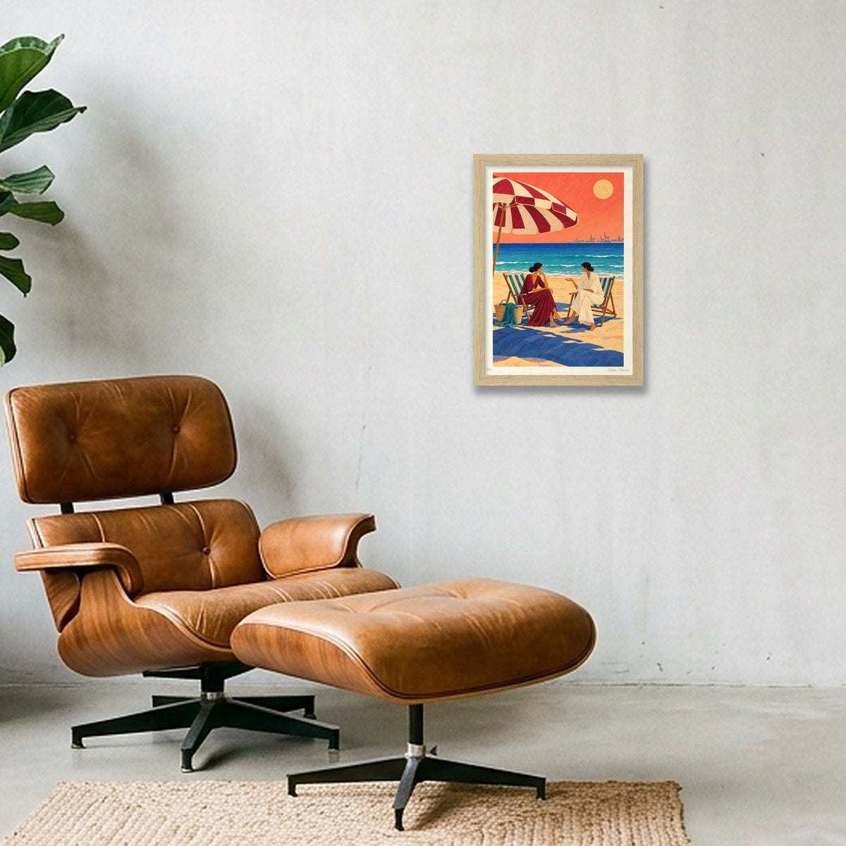 Malvarrosa, sense pressa · A4 · Oak frame