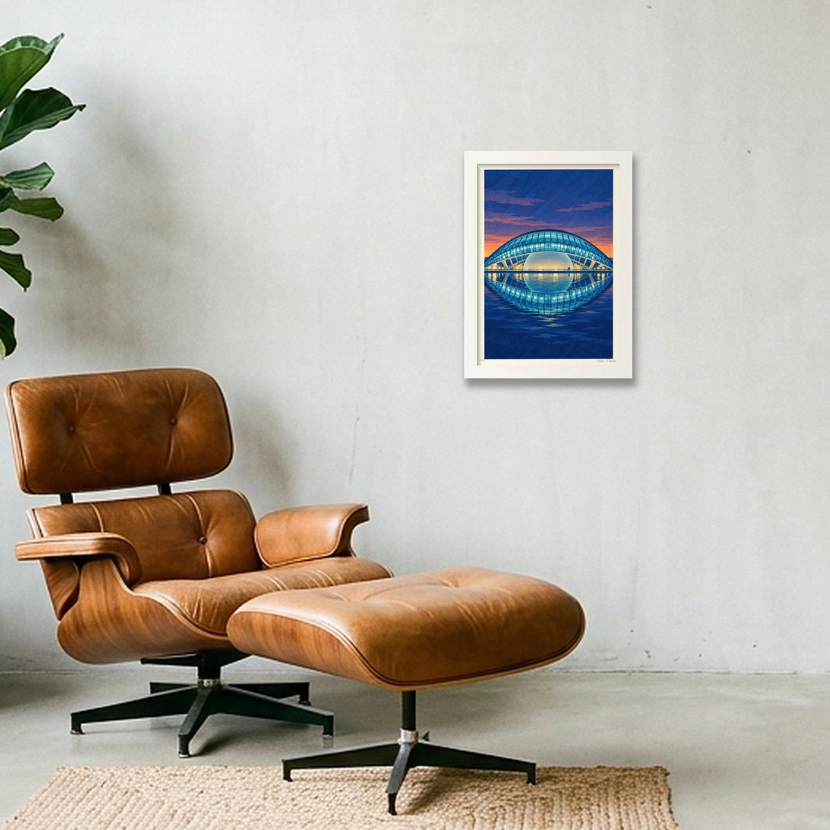 L’ull de la nit · A4 · White frame
