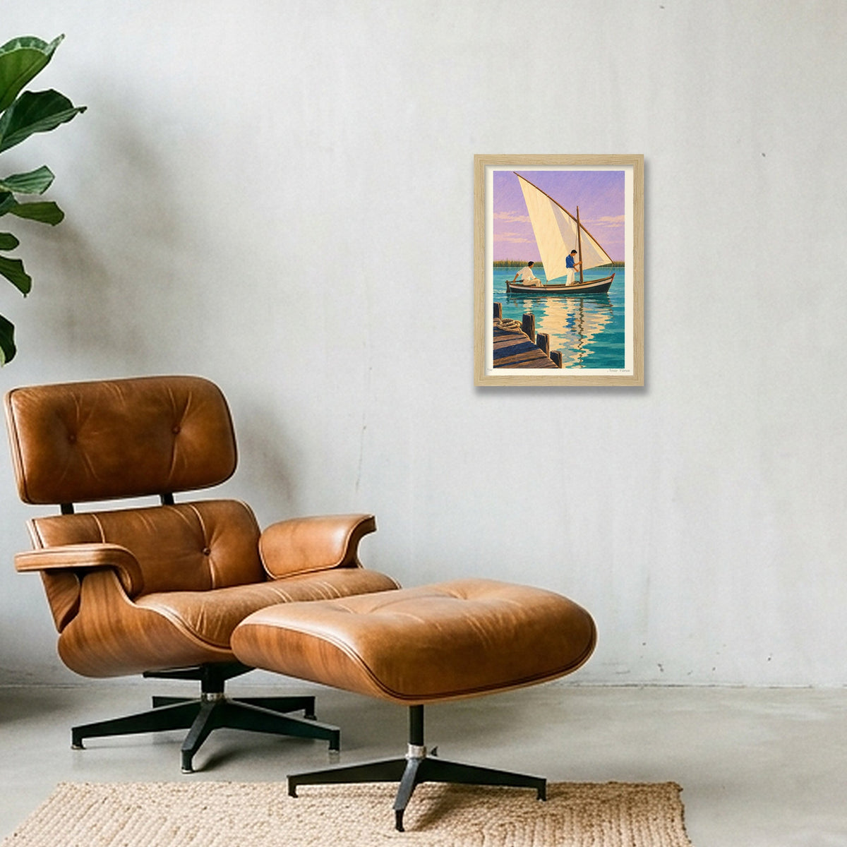 Vela llatina · A4 · Oak frame