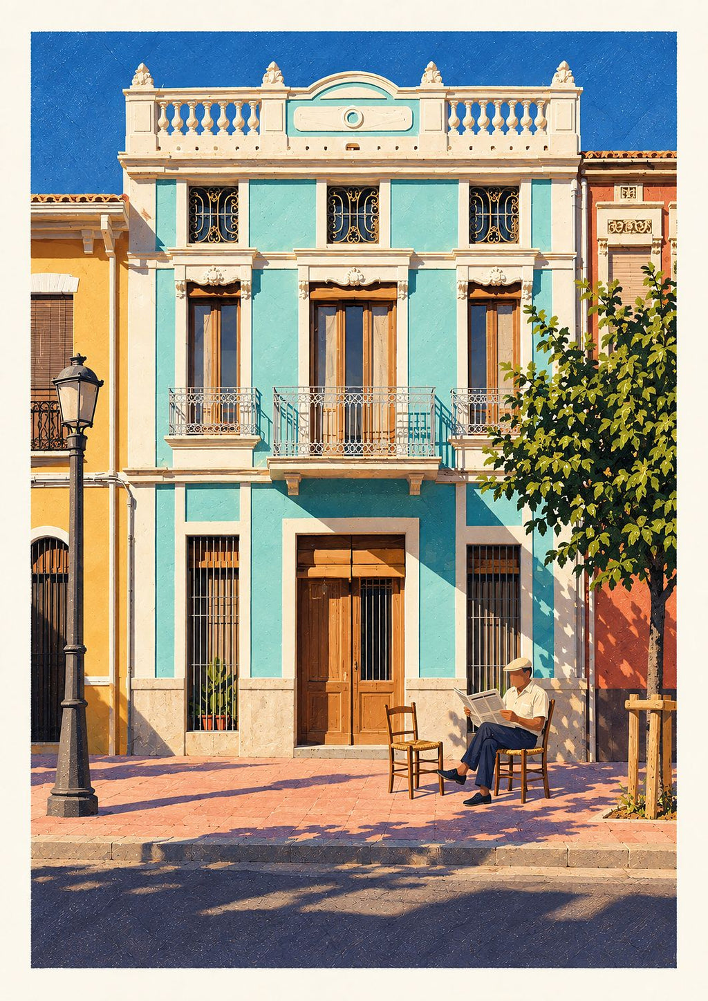 La cadira a la porta