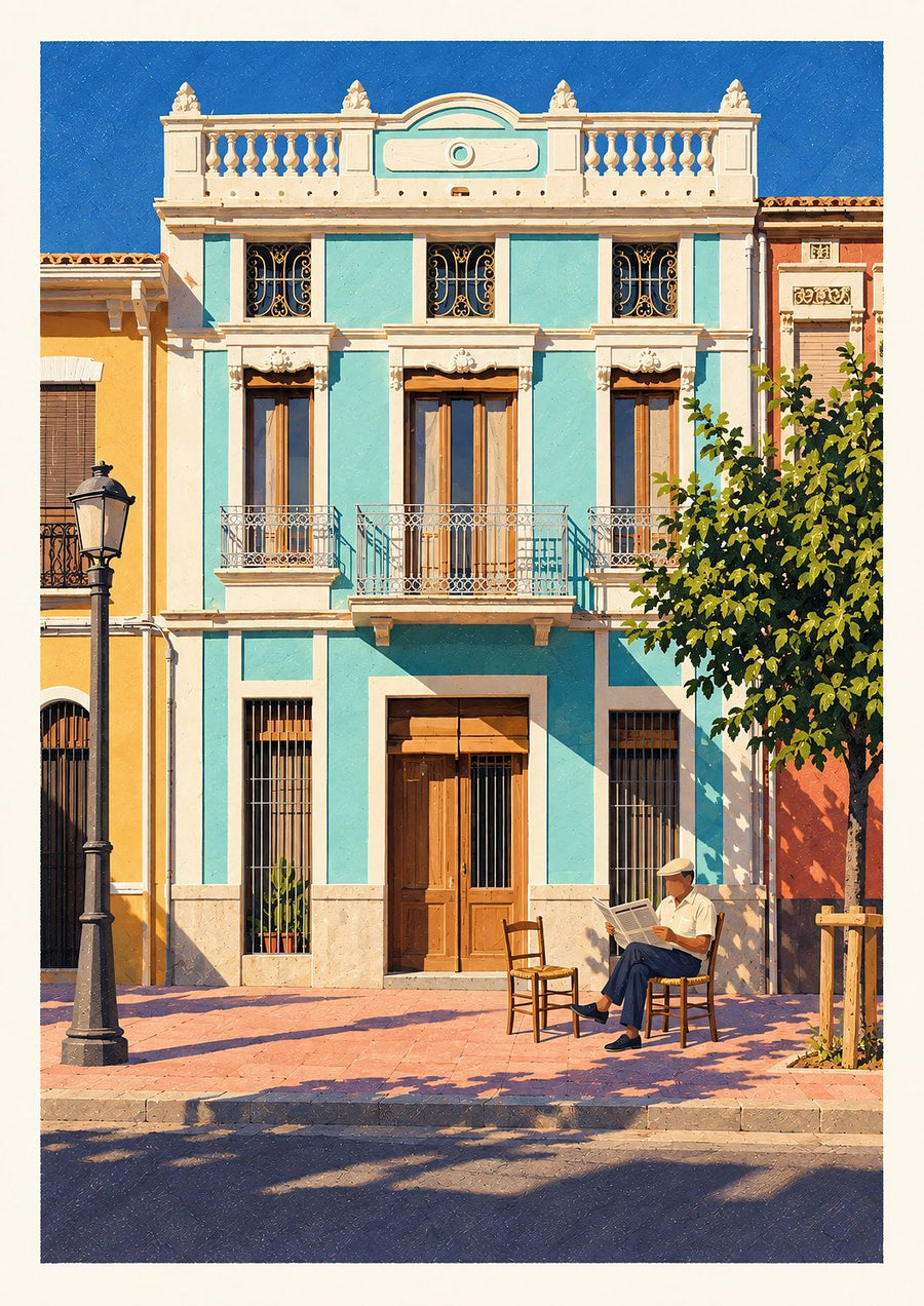 La cadira a la porta
