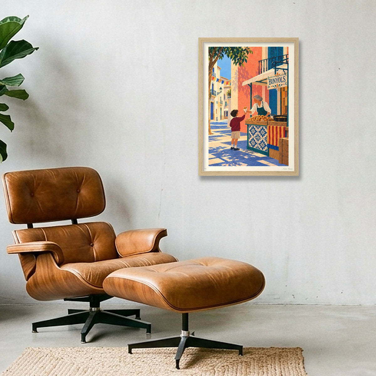 Bunyols de març · A3 · Oak frame