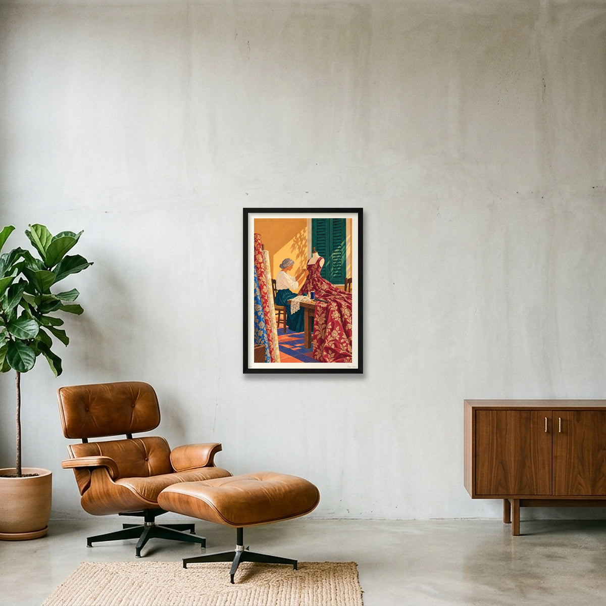 Fil de seda · A2 · Black frame