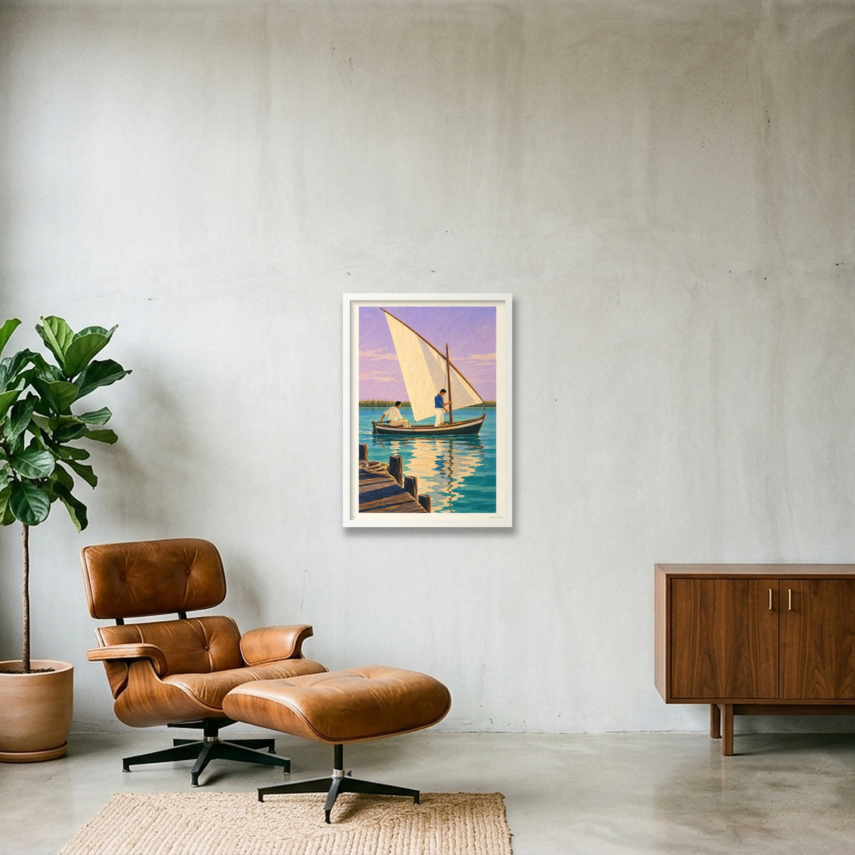 Vela llatina · A2 · White frame