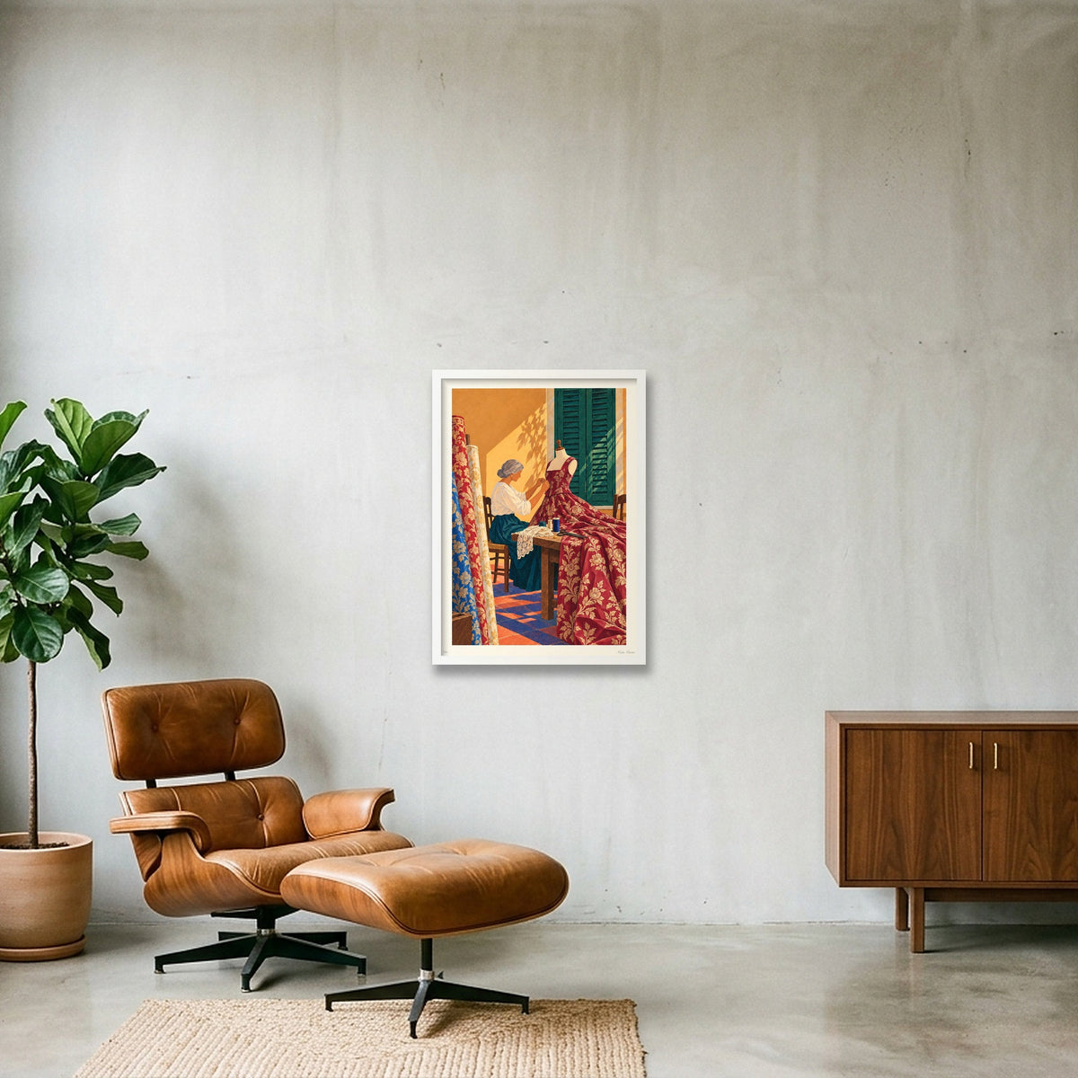 Fil de seda · A2 · White frame