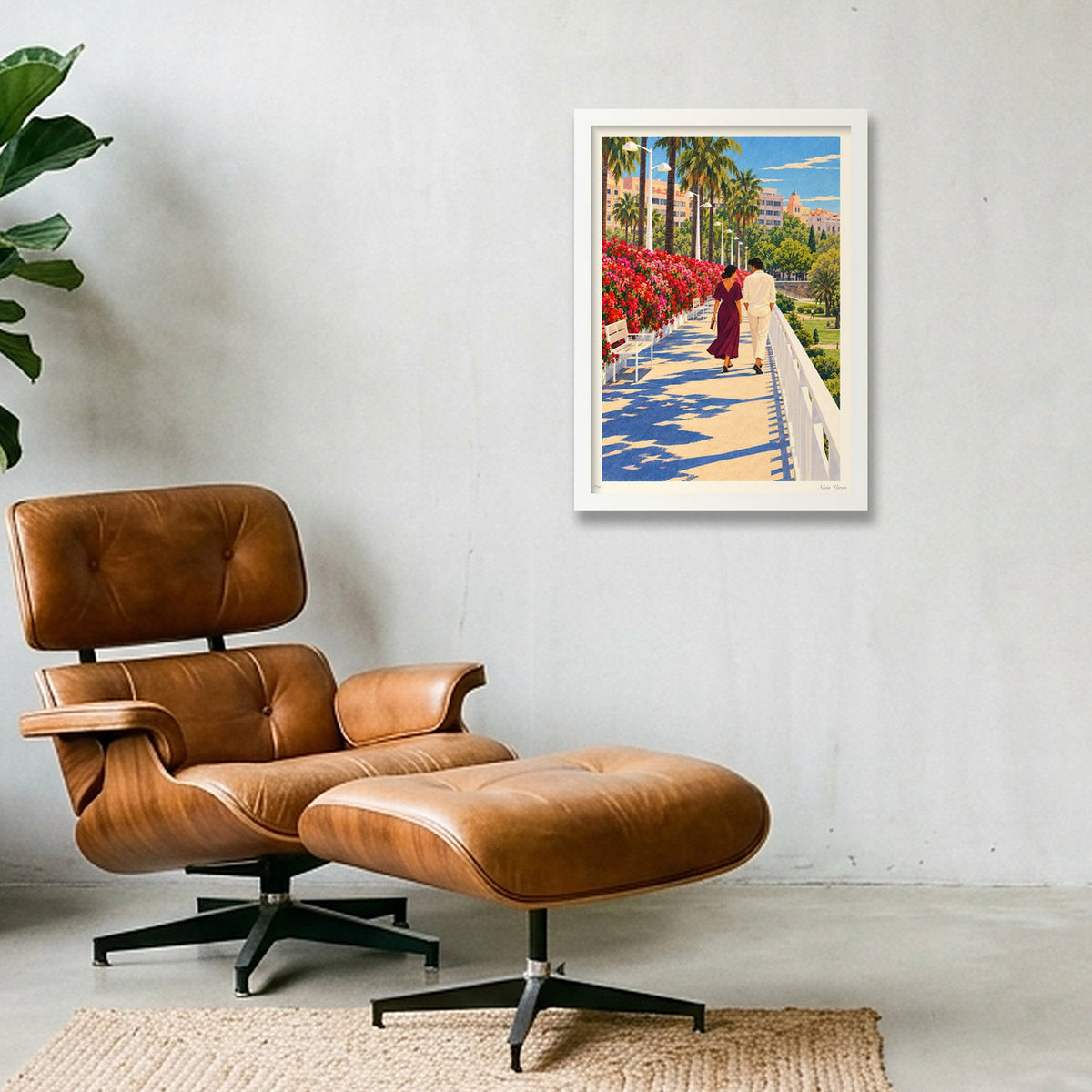 El passeig de les flors · A3 · White frame