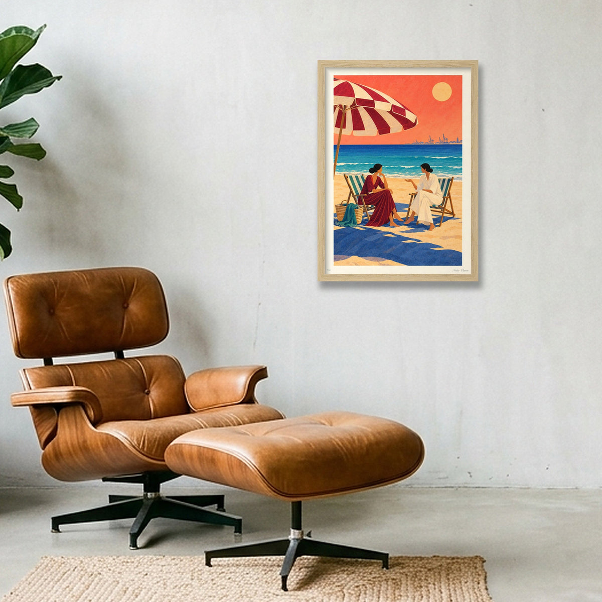 Malvarrosa, sense pressa · A3 · Oak frame