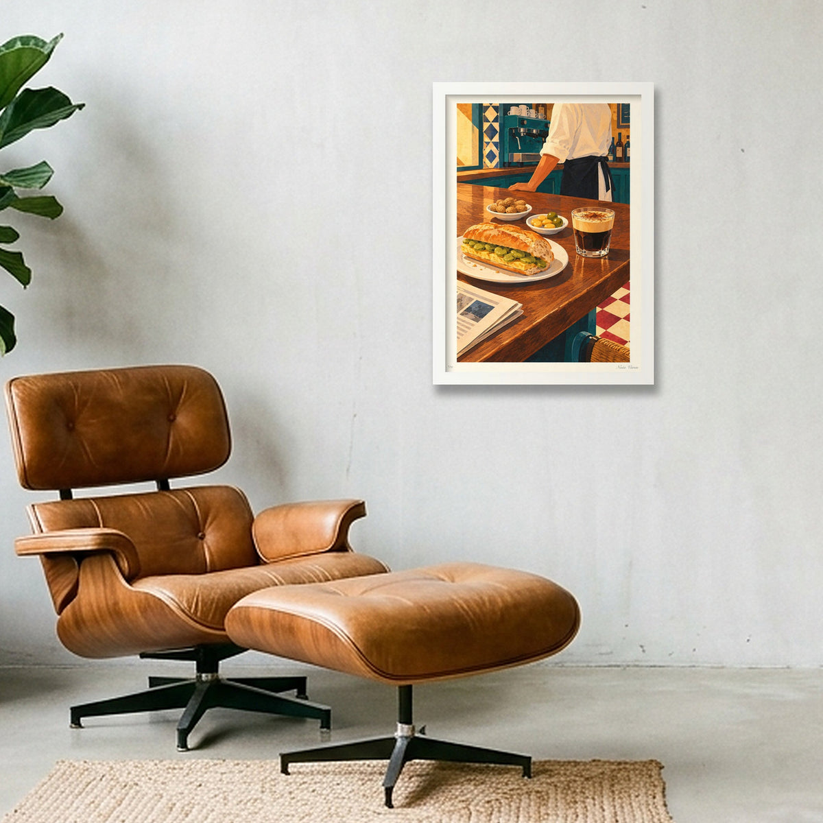 L’hora de l’esmorzar · A3 · White frame