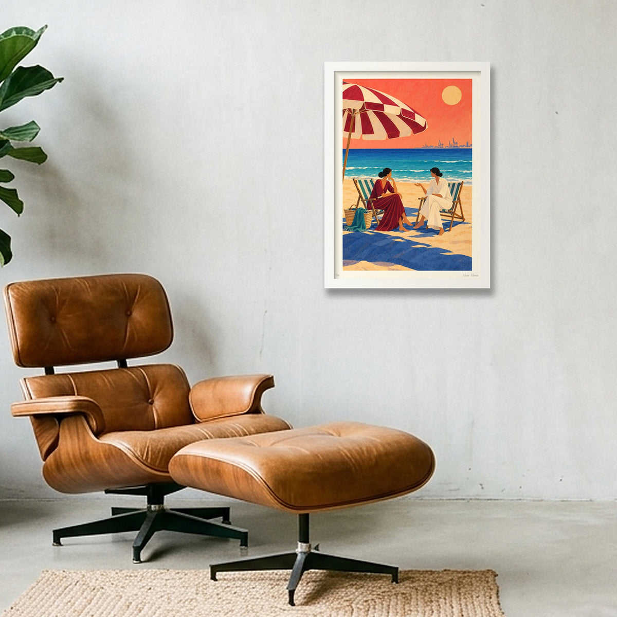 Malvarrosa, sense pressa · A3 · White frame