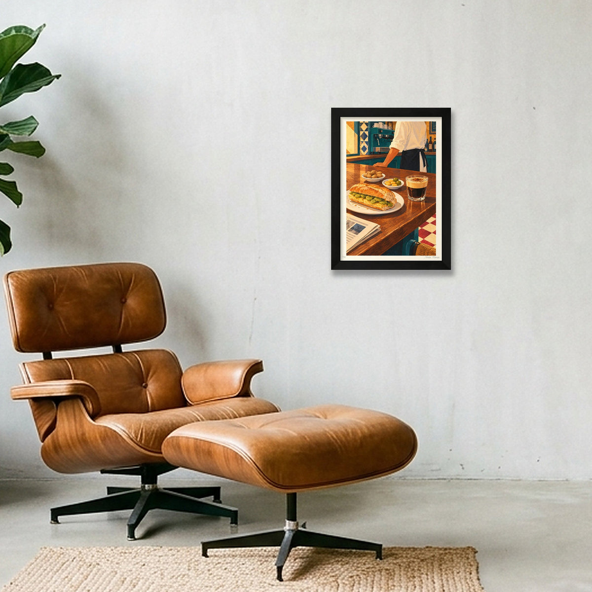 L’hora de l’esmorzar · A4 · Black frame