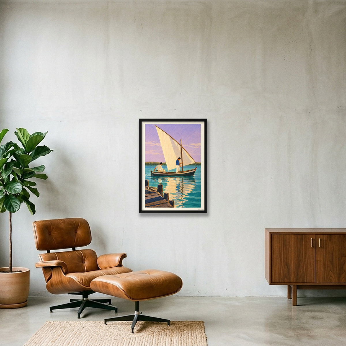 Vela llatina · A2 · Black frame