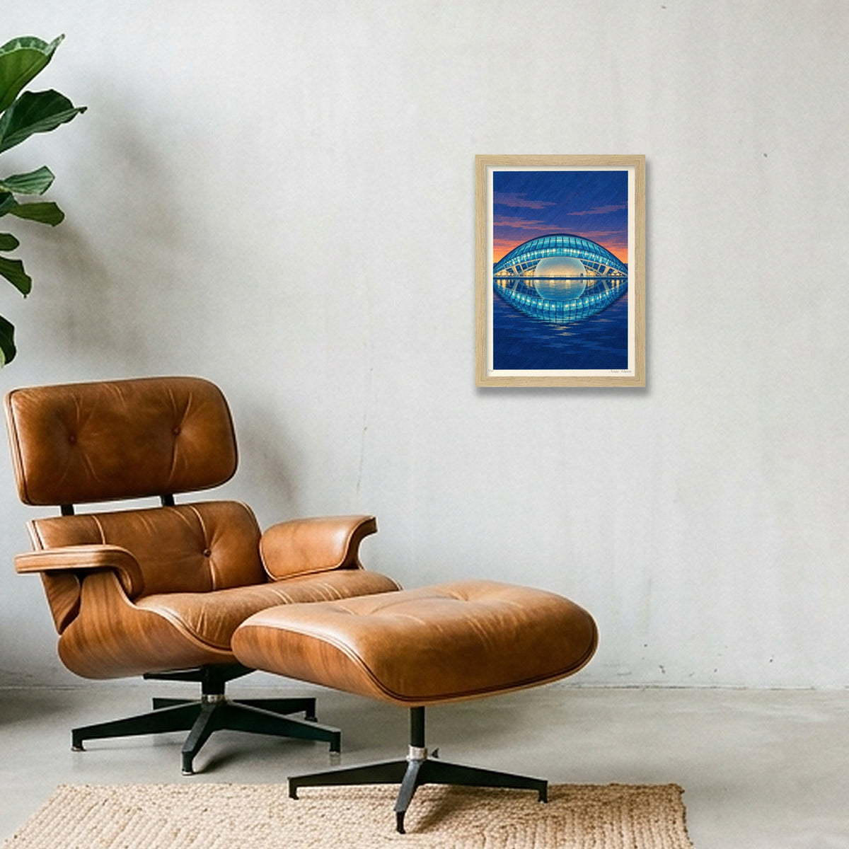 L’ull de la nit · A4 · Oak frame
