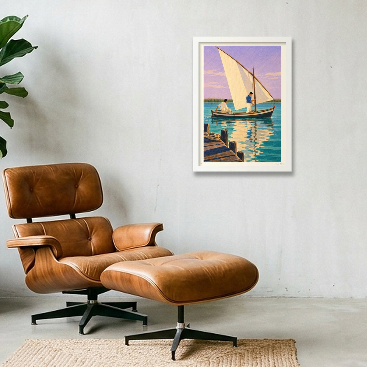 Vela llatina · A3 · White frame