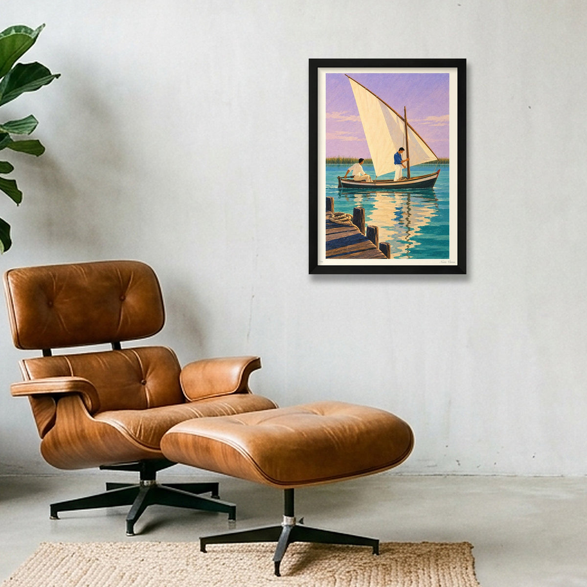 Vela llatina · A3 · Black frame