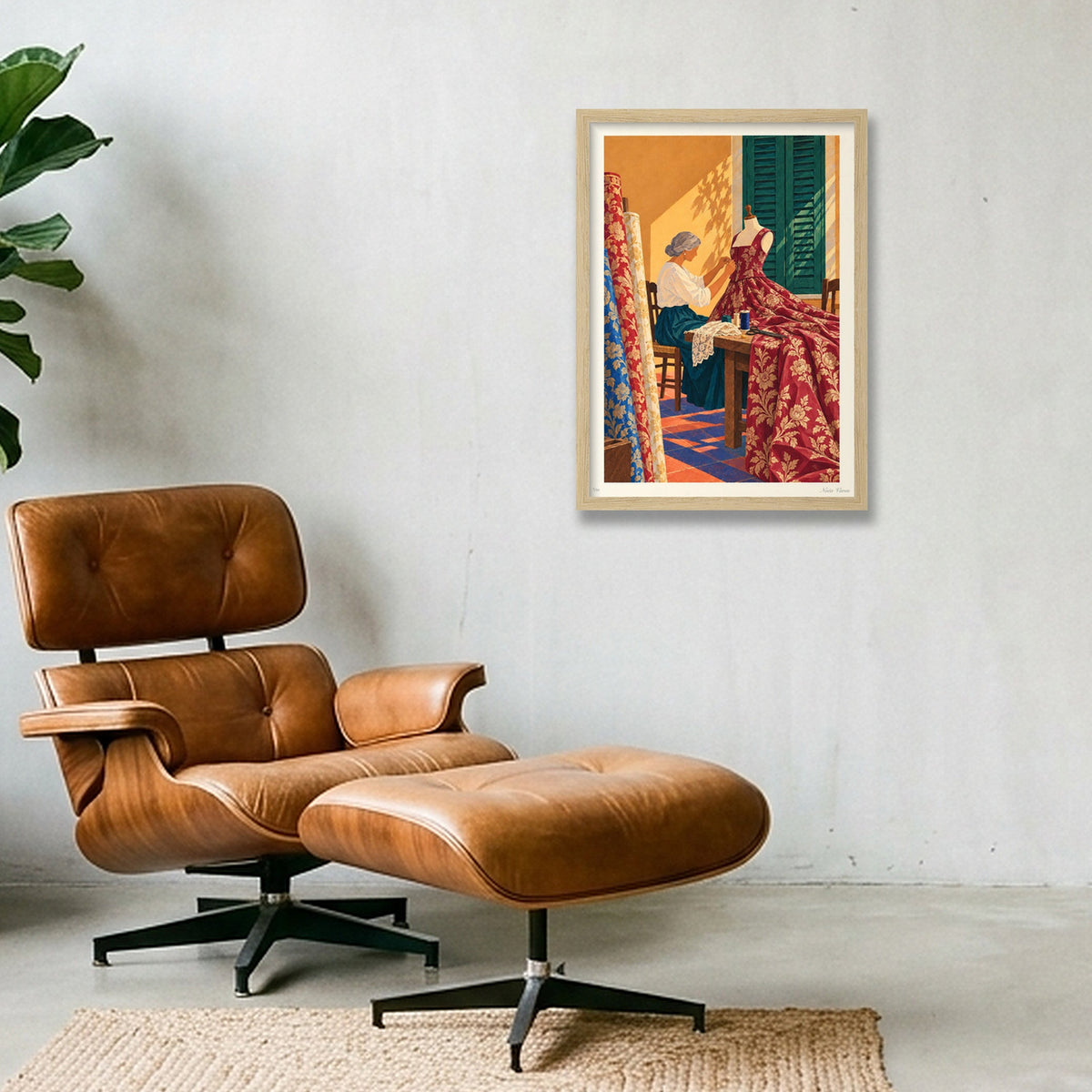 Fil de seda · A3 · Oak frame
