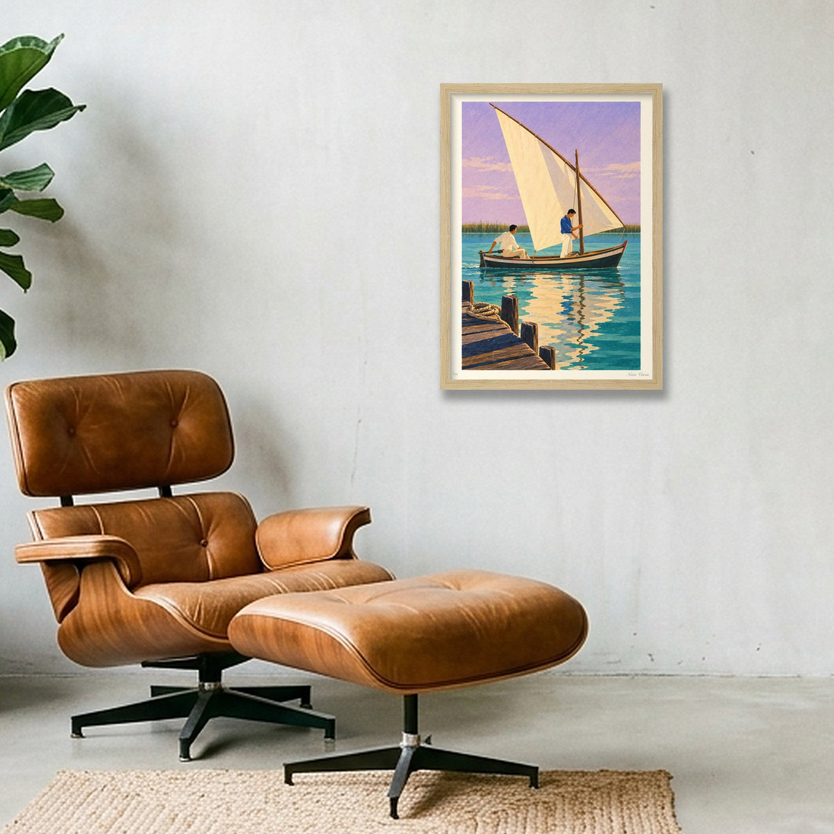 Vela llatina · A3 · Oak frame