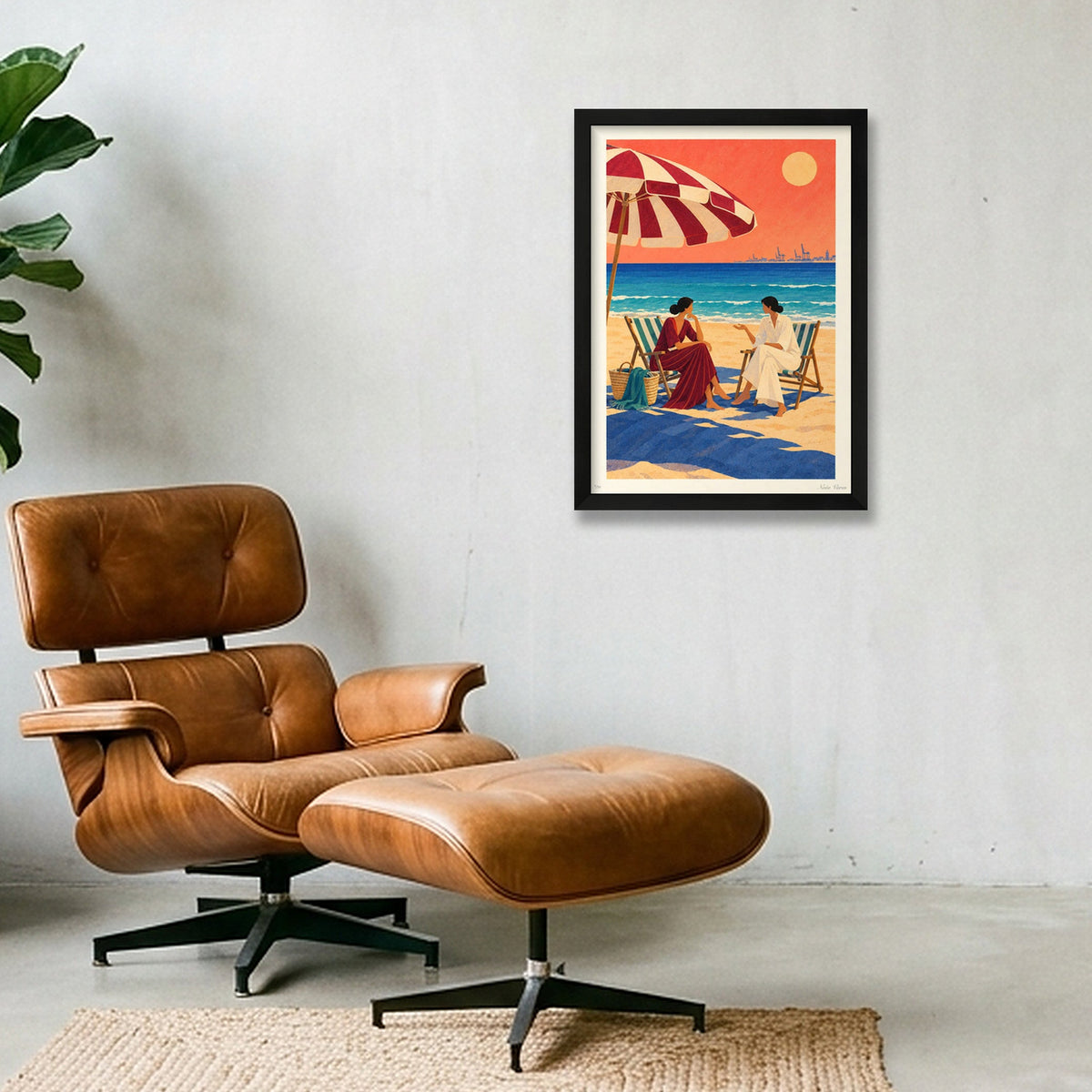 Malvarrosa, sense pressa · A3 · Black frame
