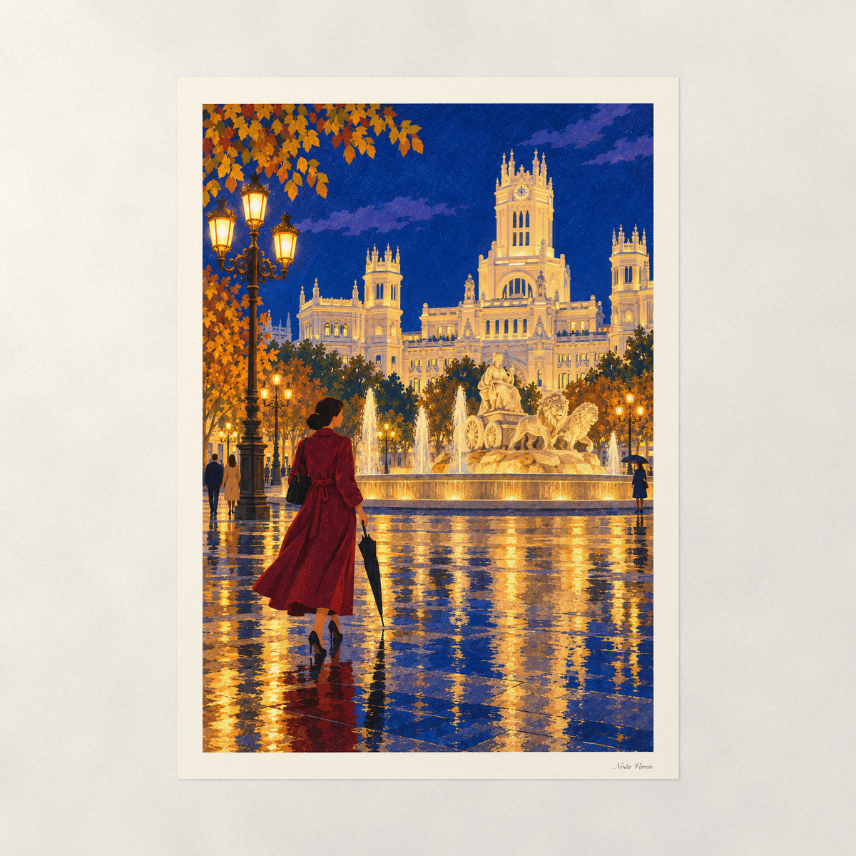 Cibeles après la pluie, affiche 50 × 70 cm sans cadre