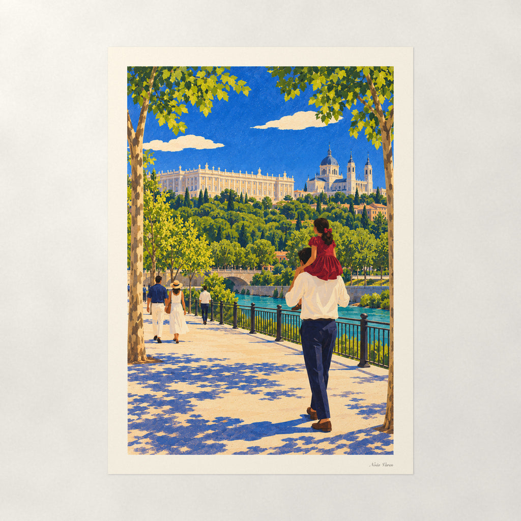La corniche au printemps, affiche 50 × 70 cm sans cadre